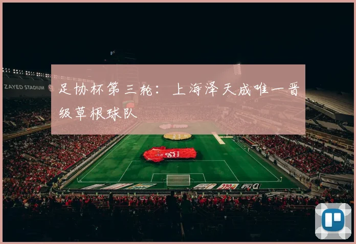 足协杯第三轮:上海泽天成唯一晋级草根球队